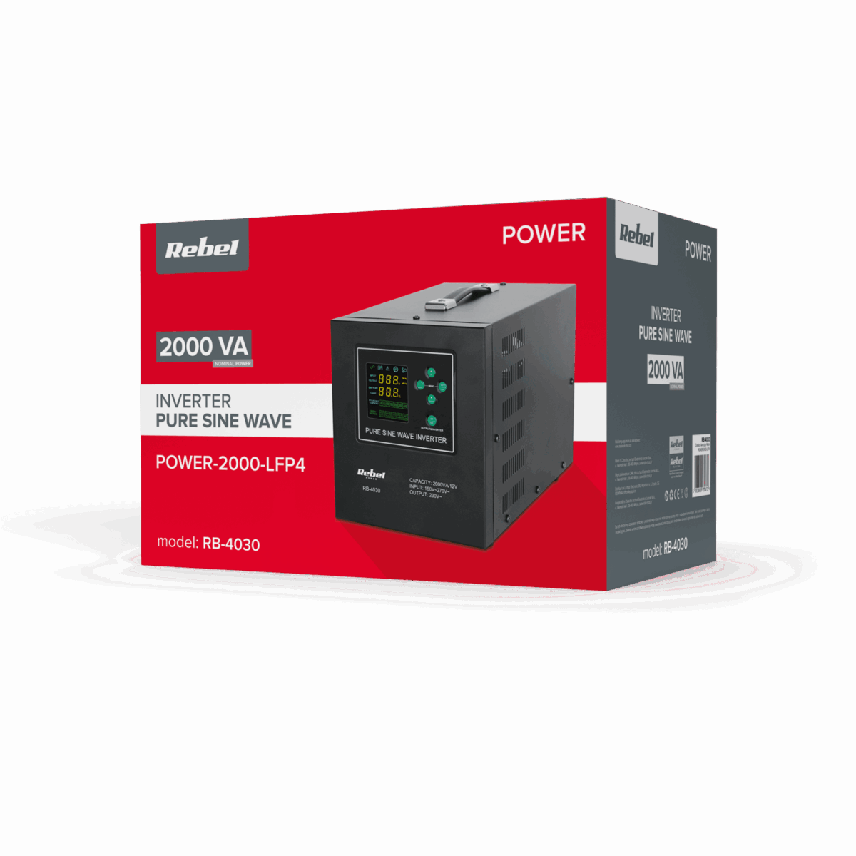 Аварійний блок живлення Rebel RB-4030 12V/230V 1200W - Зображення 5