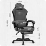 Геймерське комп'ютерне крісло Cabro C510 Dark grey замша - Зображення 4