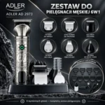 Тример Adler AD 2973 6в1 для бороди і вусів та тіла - Зображення 23