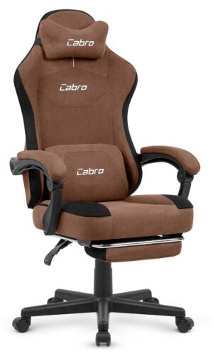 Геймерське комп'ютерне крісло Cabro C510 Brown замша