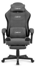 Геймерське комп'ютерне крісло Cabro C510 Dark grey замша - Зображення 2