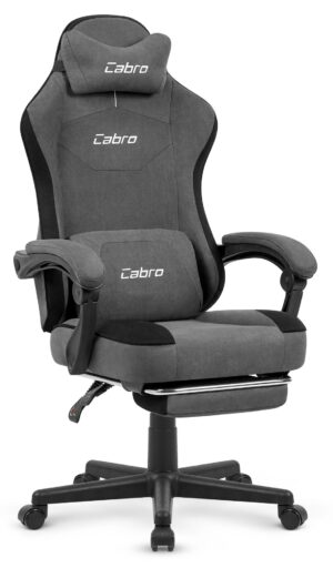 Геймерське комп'ютерне крісло Cabro C510 Dark grey замша