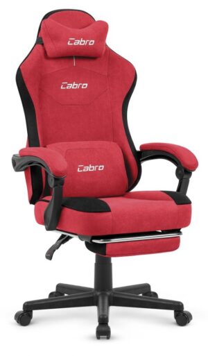 Геймерське комп'ютерне крісло Cabro C510 Red замша
