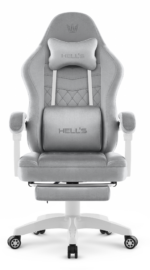 Геймерське комп'ютерне крісло Hell's Chair HC-1015 Grey велюр - Зображення 2