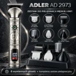 Тример Adler AD 2973 6в1 для бороди і вусів та тіла - Зображення 24